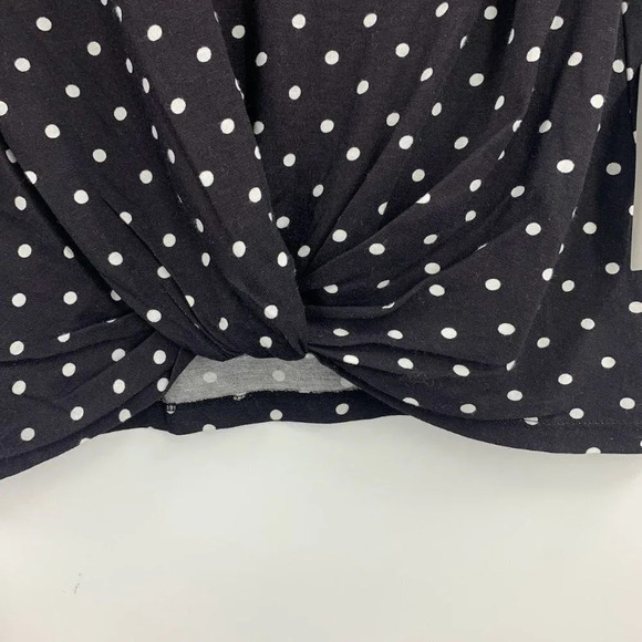 Nordstroms Kids' Knot Front Short Sleeve T-shirt Ivory Americana Dot Size 8 NWT - Picture 4 of 12